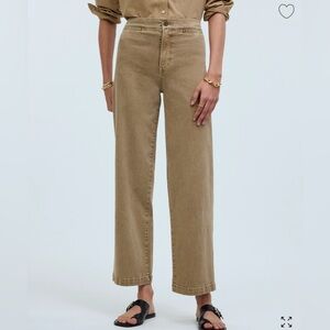 Madewell The Emmett Wide-Leg Crop Pant: Welt Pocket Edition  Size 26 Petite